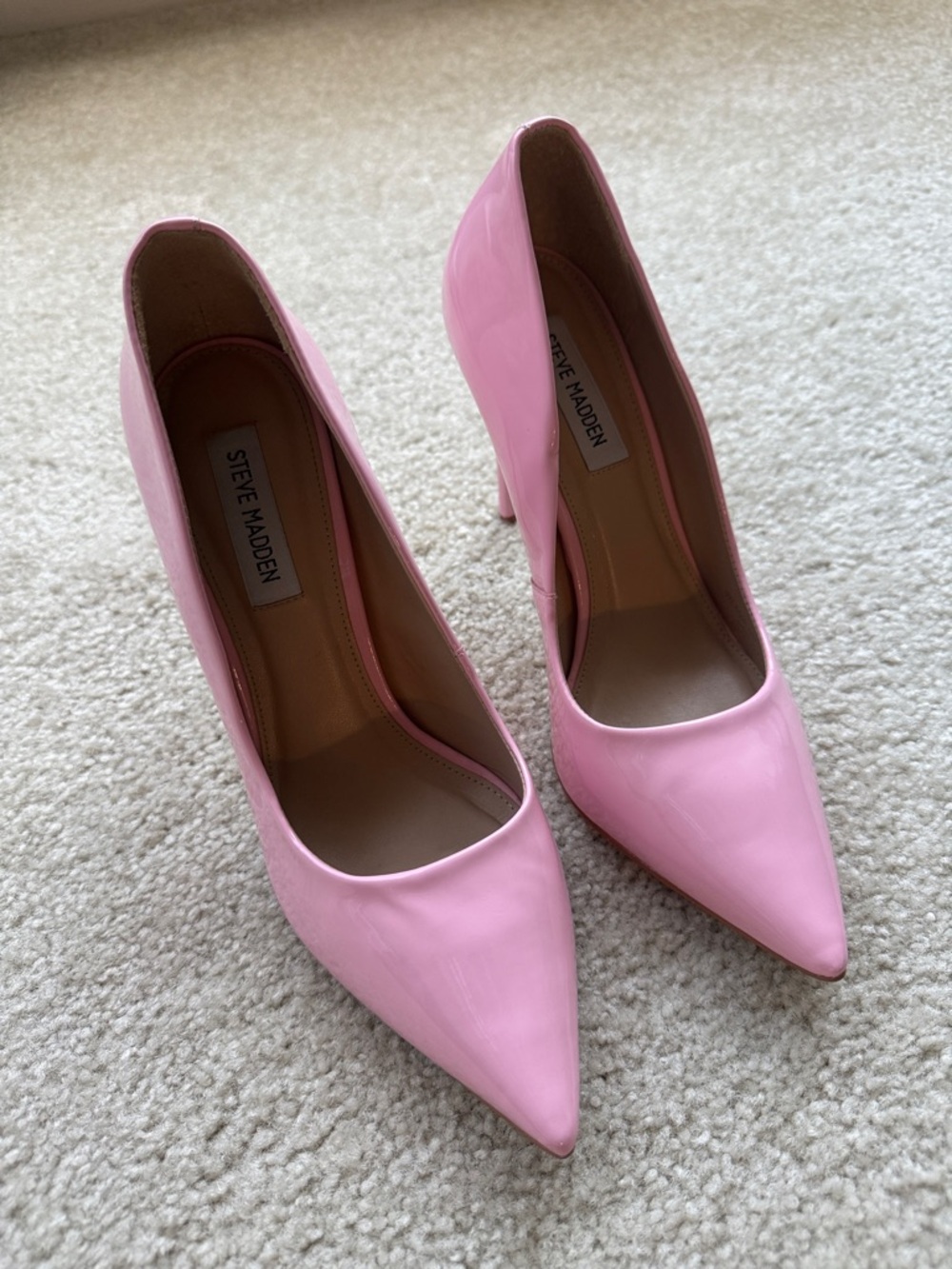 Steve Madden Pink Patent Pointed Toe Heels